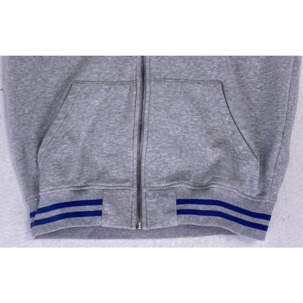 True Religion Alumni Logo Full Zip Hoodie Mens Medium Gray Streetwear Skater - Picture 7 of 13